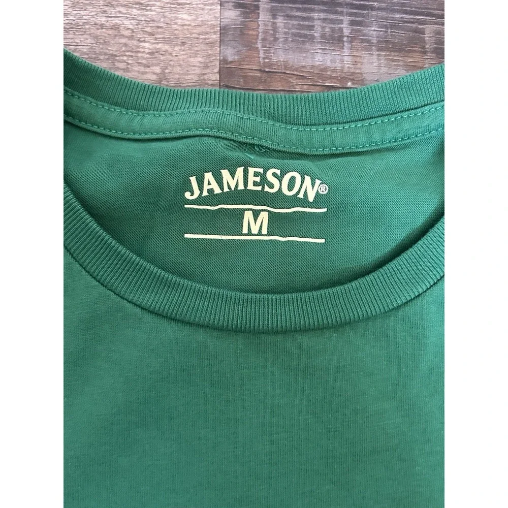 100% Cotton Jameson Bow St. Distillery Green Advertising T-Shirt, Size M